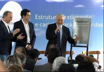 Presidente Michel Temer inaugura hospital na região de Rio Preto - Foto: Reprodução