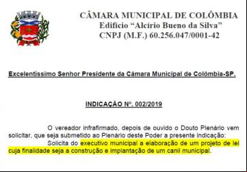 Vereador pede implantação de um Canil Municipal na cidade - Foto: 
