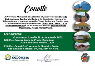 Prefeitura divulga data da inauguração de obras publicas - Foto: Portal NC