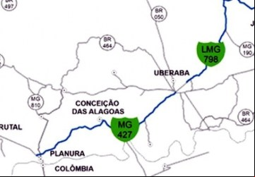 Rodovia que liga Planura a Uberaba deverá ser concedida para a iniciativa privada - Foto: Divulgação 