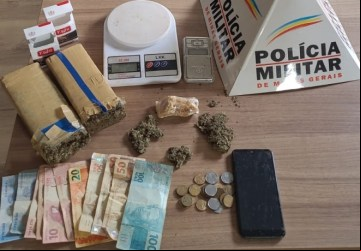 Polícia Militar apreende dois tabletes de maconha em Planura - Foto: PMMG