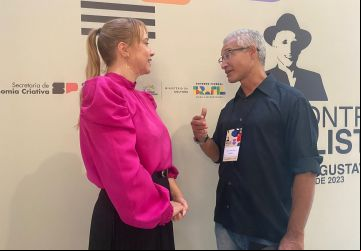 : Edivaldo Rocha com a secretaria de Cultura e Economia Criativa Marília Marton - Foto: Portal NC.